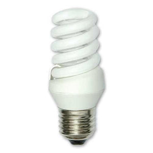 E27 Spiral 240V 9W Warmwhite 10,000 Hour Life