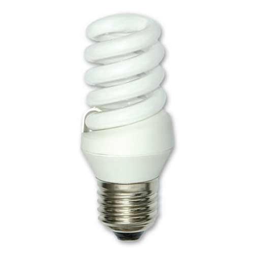 E27 Spiral 240V 9W Warmwhite 10,000 Hour Life