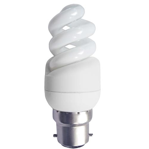 B22D Spiral 5W Warmwhite 10,000 Hour Life