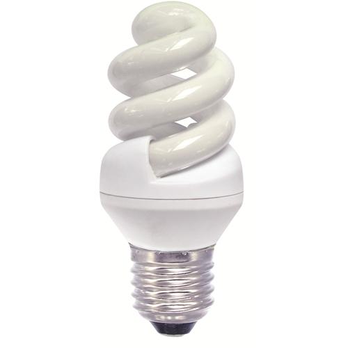 E27 Spiral 240V 7W Warmwhite 10,000 Hour Life