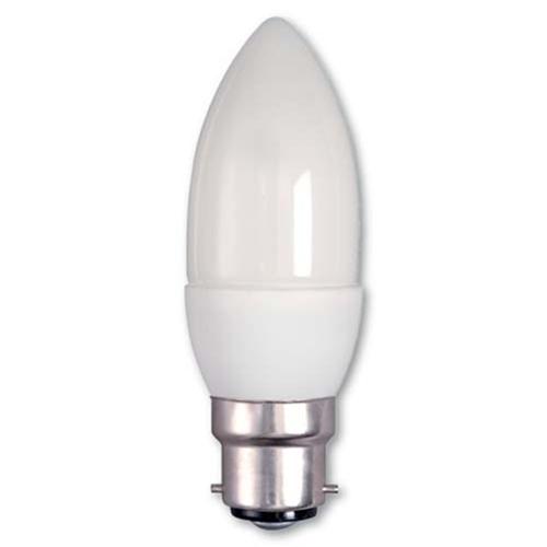 B22D 240V 11W CANDLE Warmwhite 8,000 Hour Life