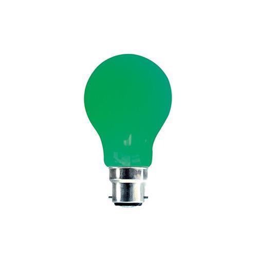 LAMP: B22D 240V 60W Green GLS