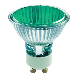 GU10 240V 50W Reflector 36° Green Halogen 2,500 Hour Life