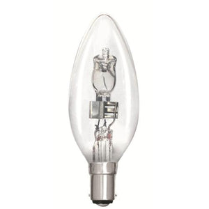 BA15D 240V 28W CLEAR ENERGY SAVER CANDLE 05201 2000 Hour Life