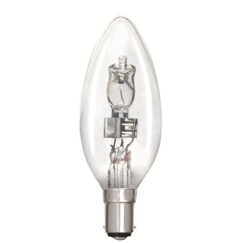 BA15D 240V 18W CLEAR ENERGY SAVER CANDLE 05191 2,000 Hour Life